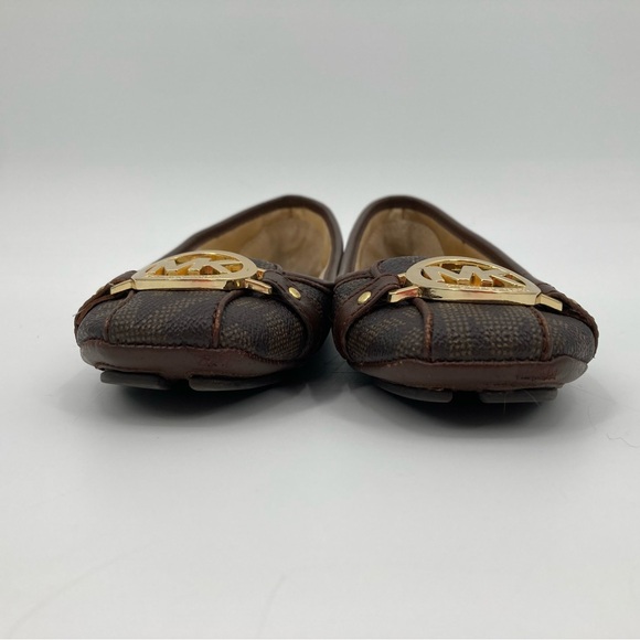 MICHAEL Michael Kors Comfort Shoes Flats Loafers Brown Metal Accent Women Sz 7 - Picture 4 of 12